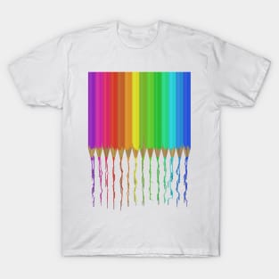 Melting Rainbow Pencils T-Shirt